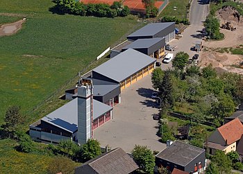Luftbild vom Bauhof der Gemeinde Adelsdorf