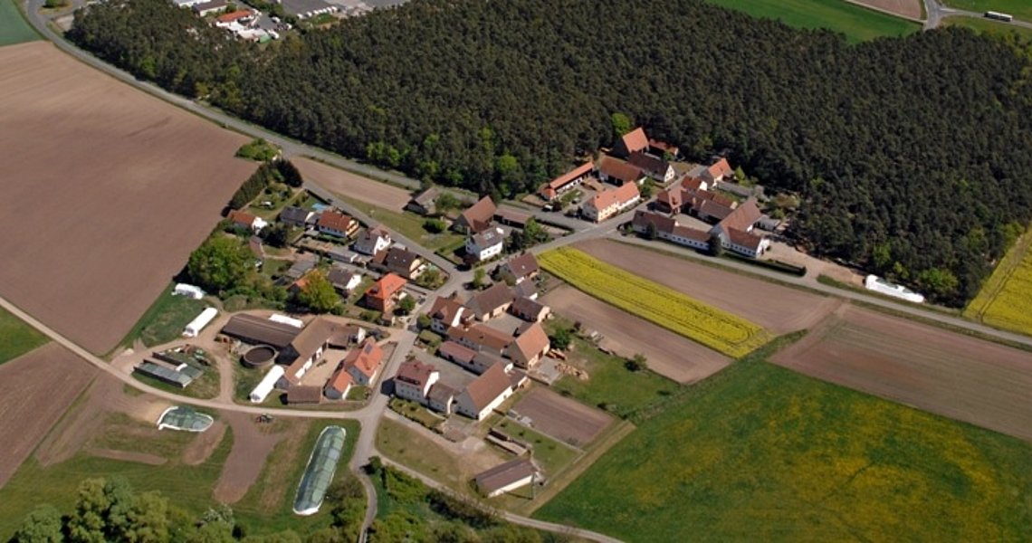 Luftbild vom Ortsteil Nainsdorf