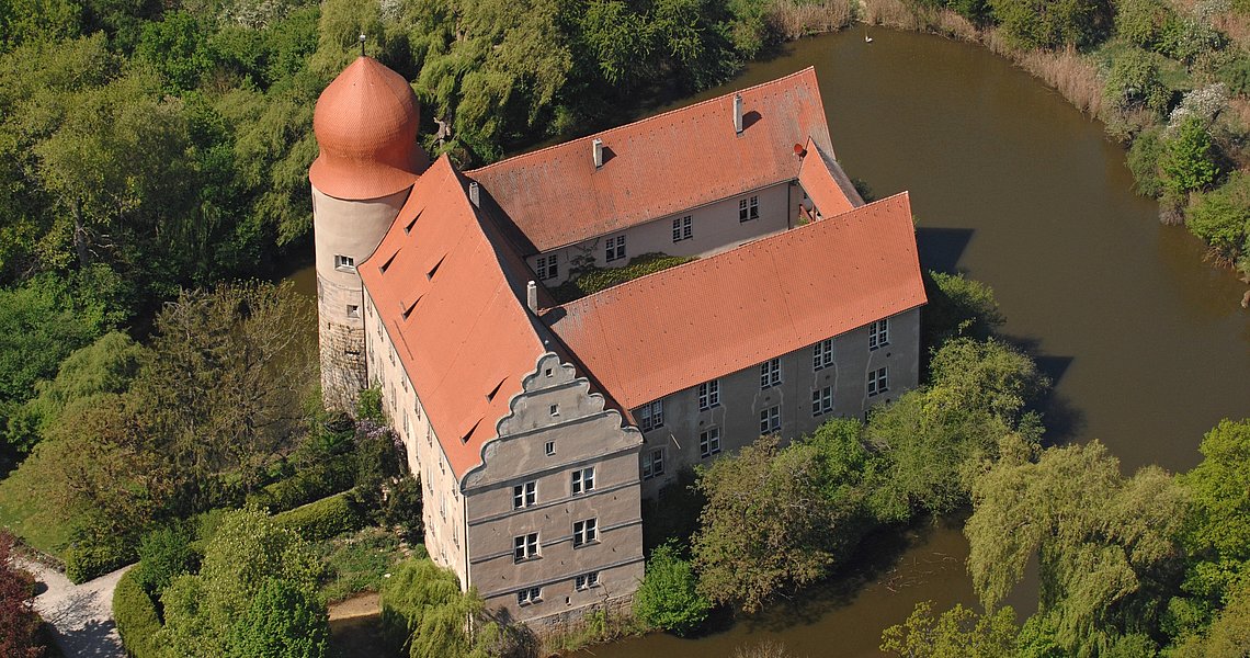 Luftbild vom Neuhauser Wasserschloss