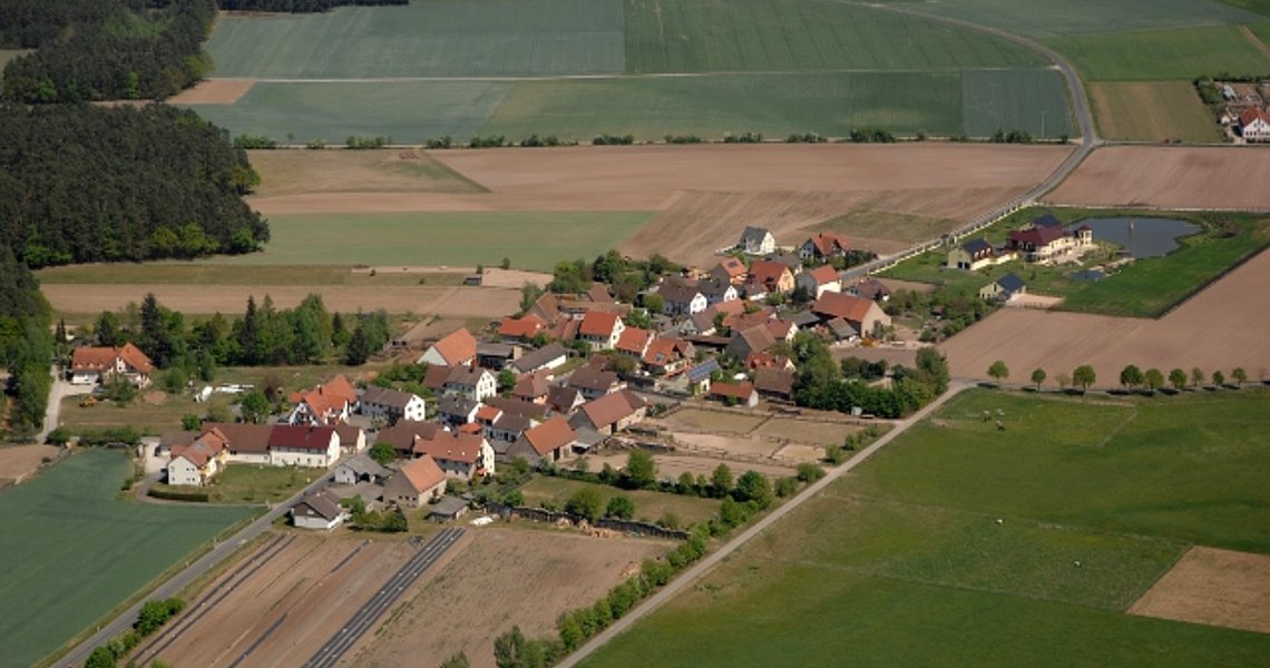 Luftbild vom Ortsteil Lauf