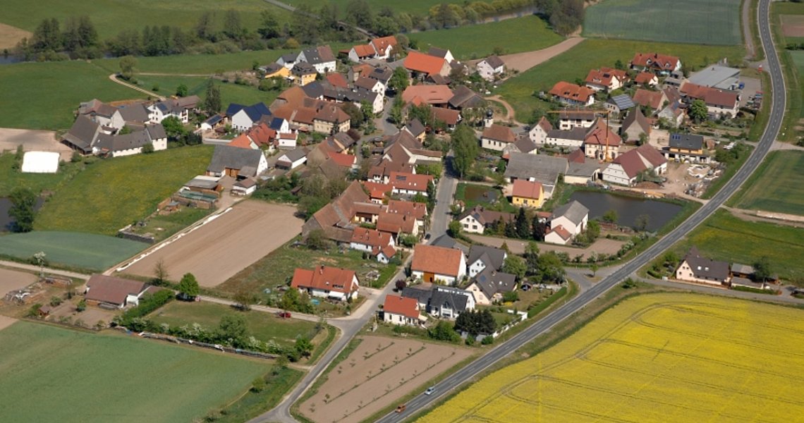 Luftbild vom Ortsteil Weppersdorf