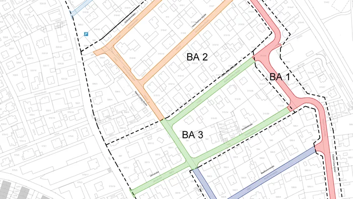 Es ist ein Plan mit den einzelnen Bauabschnitten zu sehen.