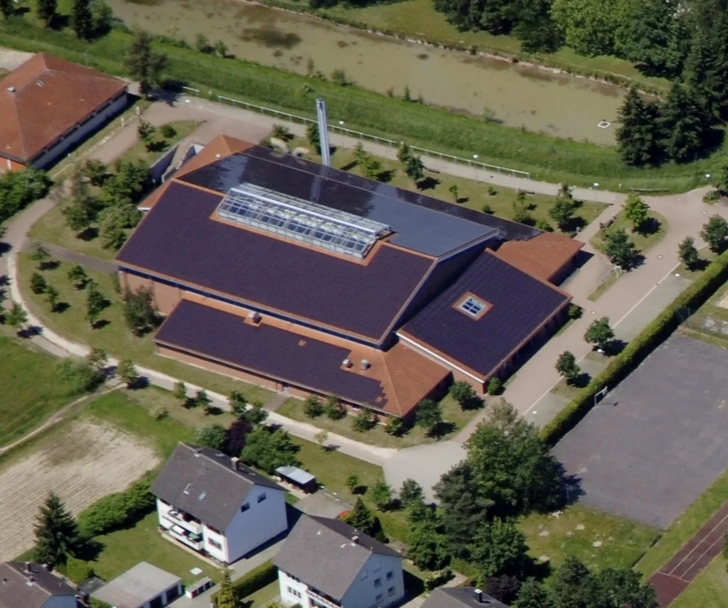 Luftbild von der Aischgrundhalle